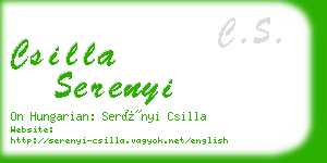 csilla serenyi business card